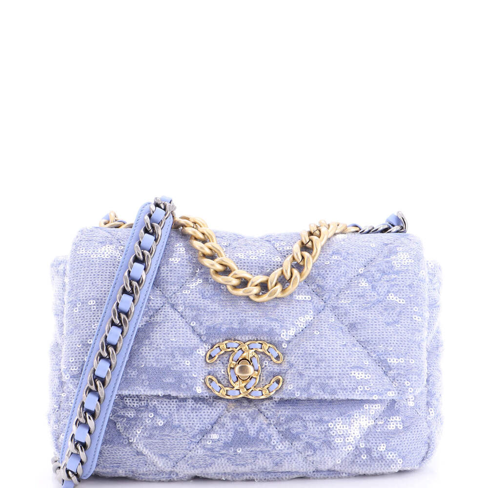 Chanel Medium 19 Flap Bag Quilted Sequins